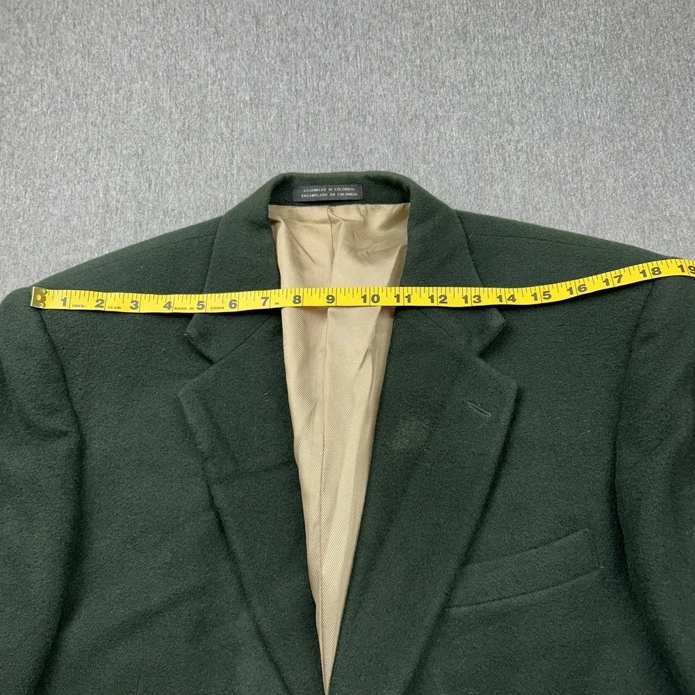 Stafford Options 100% Camel Hair Blazer Mens 42R Green Two Button Sport‎ Coat